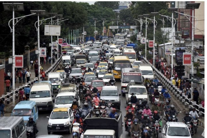 Trafic Jam in Kathmandu