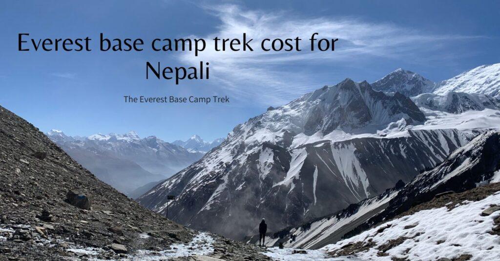 Everest Base Camp Trek Cost for Nepali